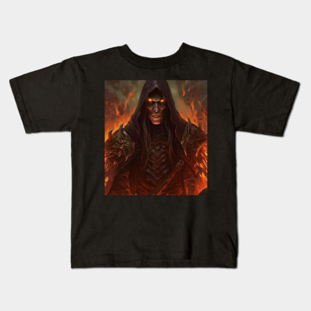 Diablo Necromancer Kids T-Shirt by Nightarcade